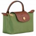 Longchamp Le Pliage Original Canvas Pouch with Handle Green Women