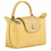 Longchamp Le Pliage Green Pouch with Handle Yellow Women