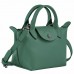 Le Pliage Xtra Leather Handbag Xs Sage Women Longchamp