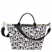 Le Pliage Lgp L Handbag Black White Women Longchamp